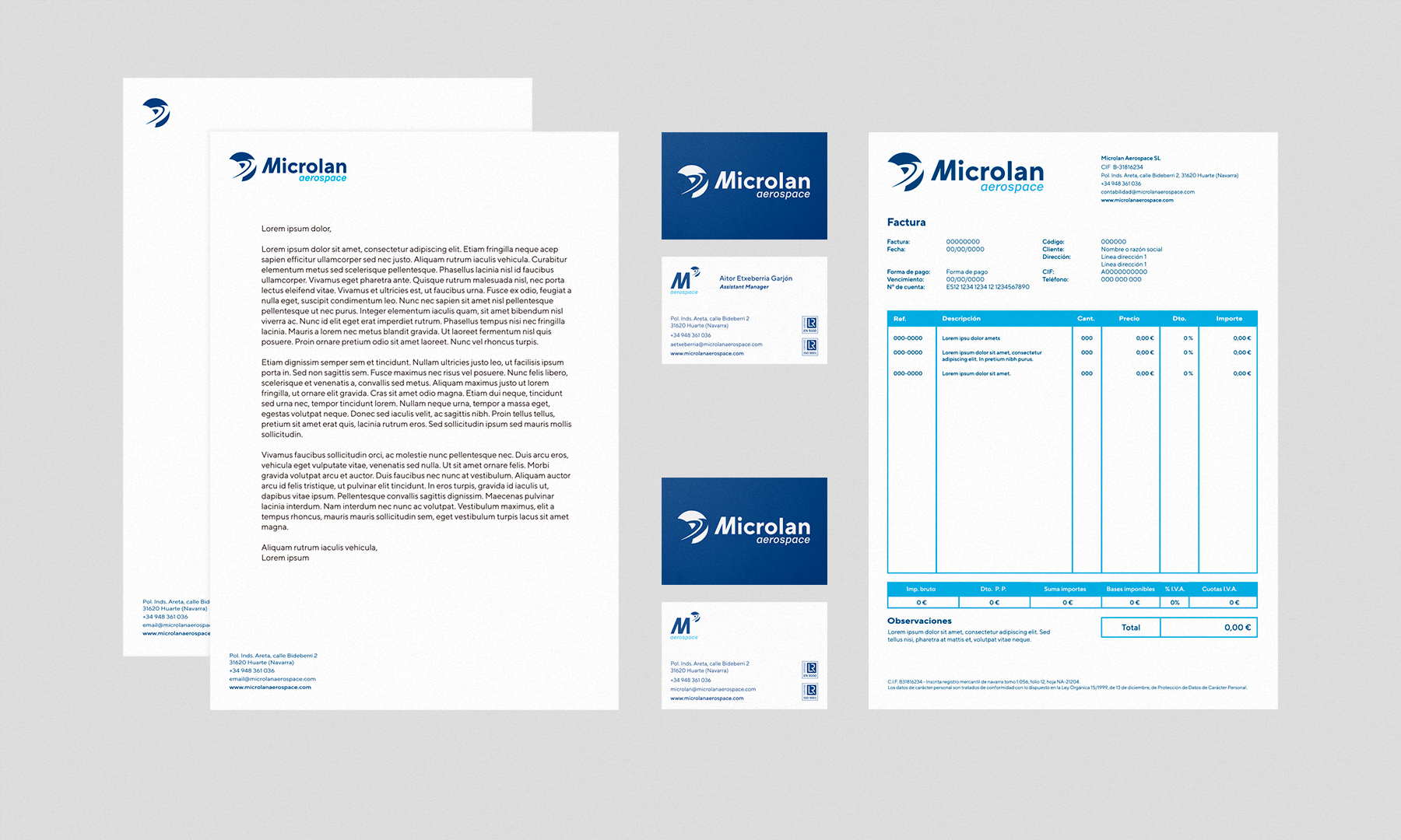 Diseño de identidad Microlan Aerospace